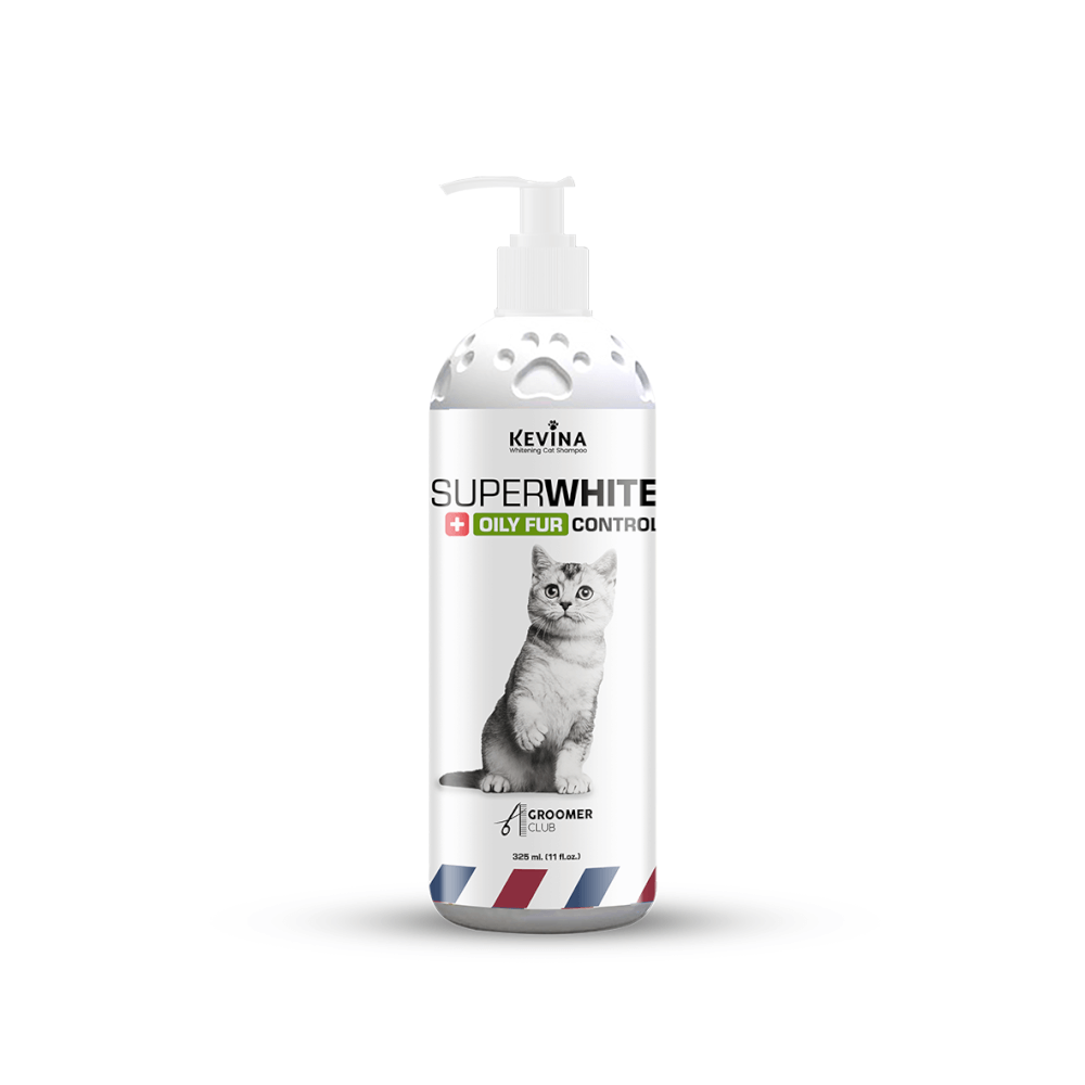 แชมพูแมว KEVINA สูตรขนสีขาว ลดความมันโคนหาง ขนาด 325 ML._0